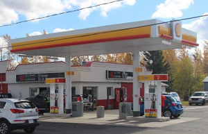 Station d'essence shell